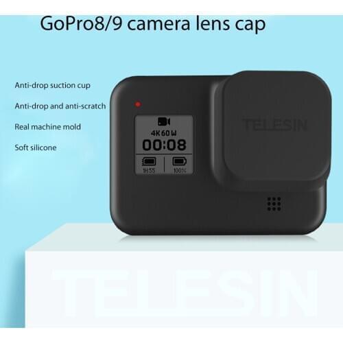 Lens Cap Silicone Lens Protective Cover For GoPro Hero 9 8 Black Sports Camera Accessories Anti-Drop Brand