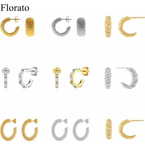 925 Sterling Silver Ear Needle Korean Simple Fashion Stud Earrings Exquisite For Women Jewelry Round CZ Earrings Birthday Gifts