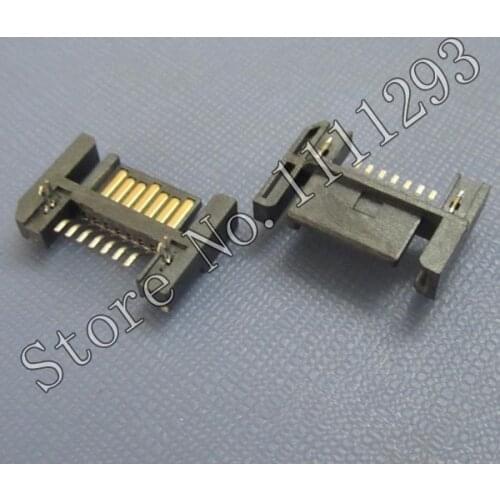 10pcs/lot 7pin SMT sata connector for SATA hard disk interface , Contactor down