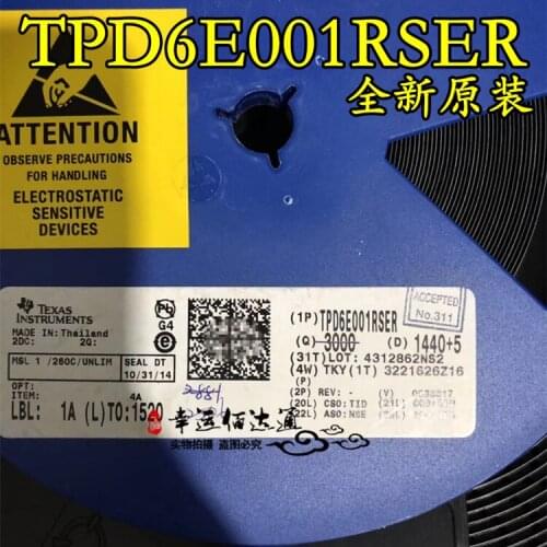 100% New&original TPD6E001RSER UQFN10 ESD In Stock