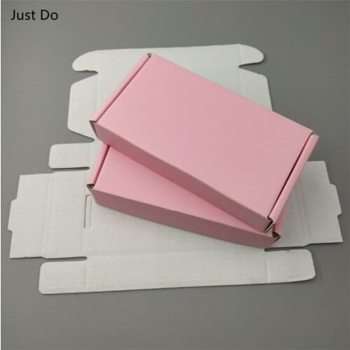 20pcs 16*8*3cm 20pcs pink mailer box small pink corrugated box for shipping express delivery