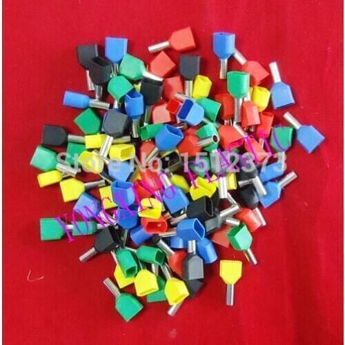 2017 freeshipping 100pcs/lot TE4012 Bootlace cooper Ferrules kit set Wire Crimp Connector Insulated Cord Pin End Terminal