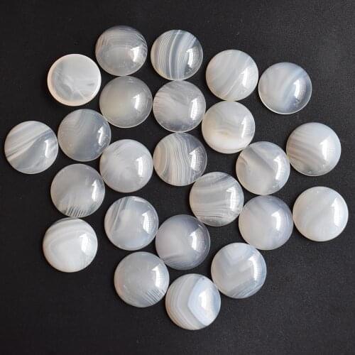2020 fashion top quality Natural white stripe onyx round cabochon 20mm stone beads 20pcs/lot Wholesale free shipping