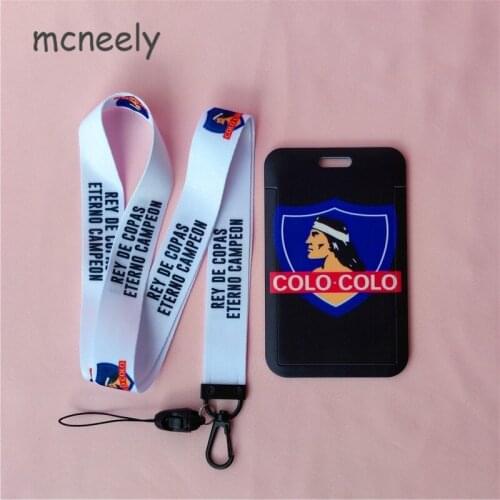 2021 Chile Football Club Series Name Card Covers ID Card Holder Students Bus Card Case Lanyard Visit Door Identity Badge