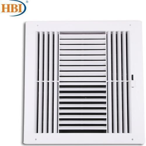 4-Way W12" x H12" Bright White Finished Plastic Sidewall/Ceiling Register Air Grille Air Vent Ventilation Equipment