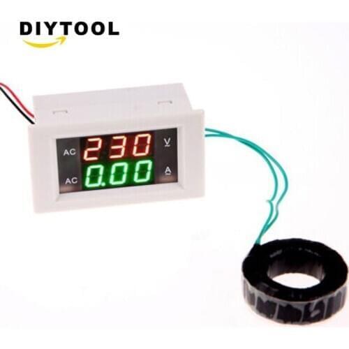 AC 100A 300V 110V 220V Led Digital AC Voltmeter Ammeter Current Meter Ampere Panel Meter Volt Amp Gauge