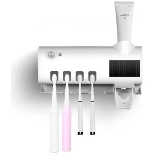 Punch-Free Upside-Down Toothbrush Holder Automatic Toothpaste Dispenser