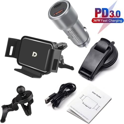 10W gravity Car Holder wireless charger for iPhone X Samsung S10 S9 S8 mobile phone QI wireless charger fast wireless charger