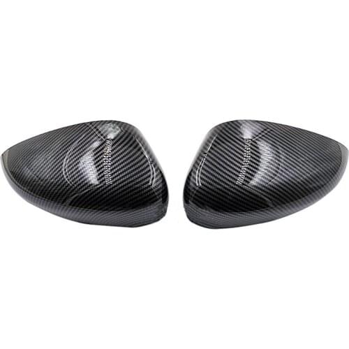 2pcs Auto Carbon Fiber Rear Mirror Cover Shell Housing For Ford Fiesta MK7 2009 2010 2011 2012 2013 2014 2015