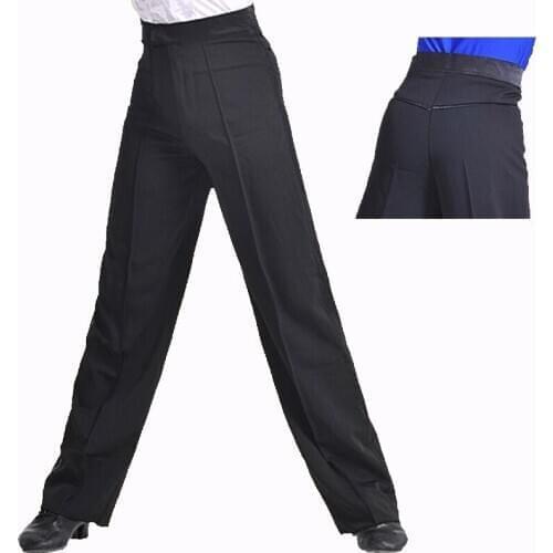 Black Satin Boys Latin Modern Ballroom Performance Latin Dance Pants Boy Adult Latin Dance Pants Modern Square Dance Pants Show