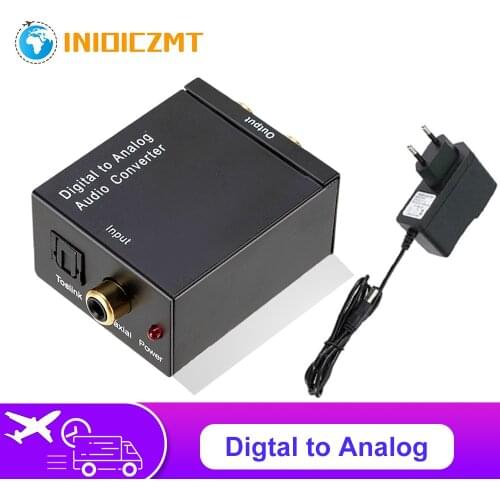 USB DAC Digital to Analog Audio Converter Amplifier Decoder Optical Fiber Toslink Coaxial DAC Amplifiers Spdif Stereo