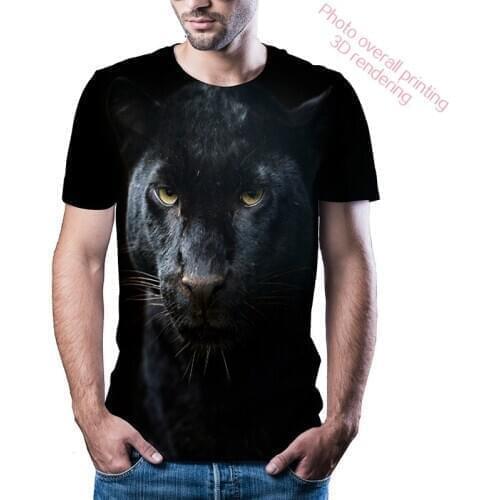 DIY photo customization new product creative animal cartoon digital printing casual loose short sleeve T-shirt holiday fashion g