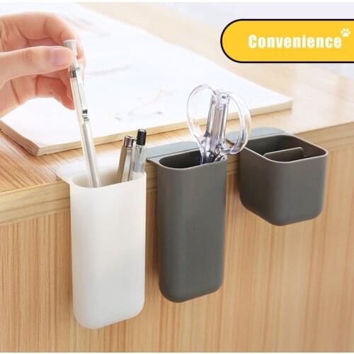 JIANWU Simple creativity paste Pen container Desktop hangable pen box cute pencil organizer kawaii School supplies