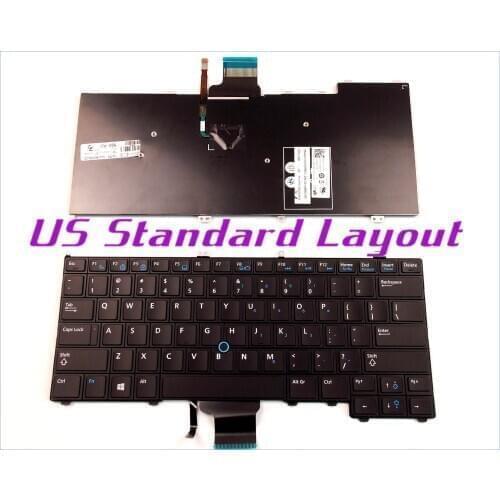 New US Layout Keyboard for Dell Latitude 12 7000 E7440 E7240 RXKD2 8PP00 Laptop/Notebook Mouse Pointer