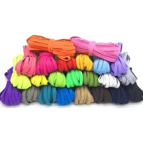5Meters 6/9mm Elastic Bands Rope Rubber Hair Band Ribbons Sewing Webbing Tapes Waist Shoes Belt DIY Garment Accessories