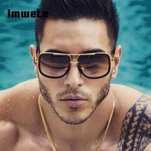 Imwete Big Frame Fashion Mens Sunglasses Beach Outdoor Double Beam Eyewear Womens Sun Glasses Sunshade UV400