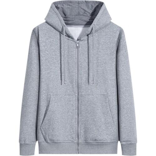 Men Autumn Winter Long Sleeve Hoodie Sweatshirt Pockets Plush Liner Warm Coat