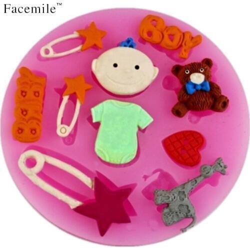 2017 new 1PCS Girl Series Silicone Mold Fondant Cake Decorating Chocolate Cookie Soap Lace Silicone Mold Baking Tools