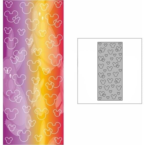 New Slim Dotted Mouse Head Background Plate 2021 Metal Cutting Dies for Scrapbooking and Card Making Embossing Craft No Stamps