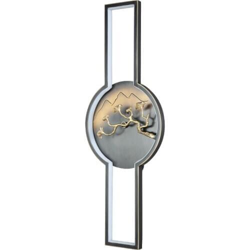 New Chinese style copper wall lamp Chinese style background wall living room bedroom bedside lamp aisle staircase lamps