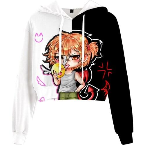 Casual sweater Yarichin Bitch Club Hoodie Sweatshirt Kpop Casual Sexy Navel Hoodies Womens Sweatshirt Streetwear tops