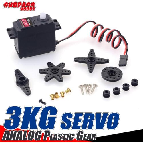 SURPASS HOBBY 3kg Servo Analog Plastic Gear Servos Waterproof for 1/10 RC Car Boat Redcat LRP Traxxas HSP Kyosho Absima Hobao
