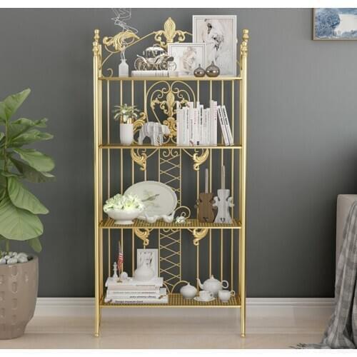 Nordic iron bookshelf children and students bookcase shelf living room floor magazine shelf multi-storey