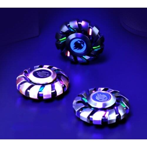 Luminous RGB Colors Fidget Spinner Bronze R188 Mute Metal Bearings Plating Hand Spinner Stress Relief Toys For Adults Kids