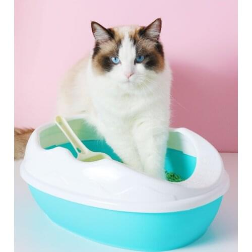 Pet toilet dog toilet cat toilet bedpan cat litter box cat dog tray with spoon kitten clean dog household plastic sandbox suppli