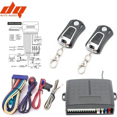 13P 1-Way Universal Car Alarm Systems Central Locking with Remote Control Auto Remote Central Kit Door Lock Keyless Entry System