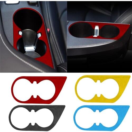 ABS Suede Interior Water Cup Holder Cover Decorative Trim Fit for Chevrolet Camaro 2016-2020 Car Accessories