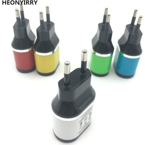 High Quality EU Plug Dual USB 5V/2A Wall Charger 2 Ports Travel Adapter Charger for iPhone for Huawei for Cell Phone USB Charger