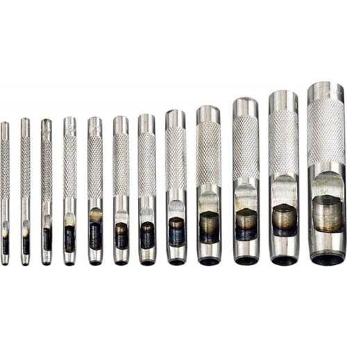 1mm-30mm Punching Leather Hole Punch Round Steel Leather Craft Hollow Hole Punch for Metal Gaskets Leather Plastic Rubber Tools