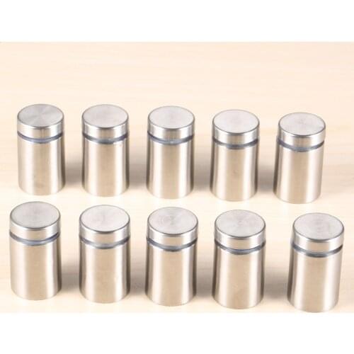 10Pcs/kit Advertising Screws 19x30mm Stainless Steel Standoffs Bolts Mount Advertisement Decorative Mirror Glass Nail Fastener