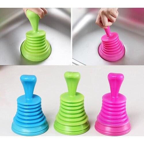 2019 Drain Cleaners Household Powerful Sink Drain Cleaner Hair Catcher Pipe Cleaners Pipeline Dredge Suction Cup Toilet Plungers