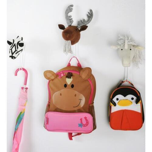 3D Animal Head Wall Mount Pothook Decor Children Stuffed Toys Kids Room Wall Christmas Nursery Home Decoration Accessories