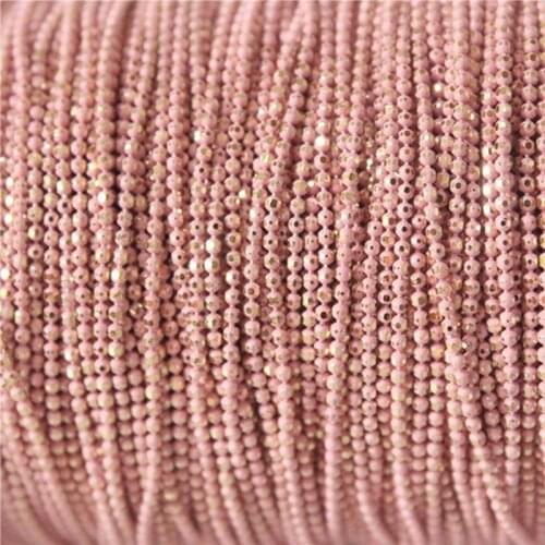 5Meters Pink Shimmer Ball Chain On Brass,1.2mm Bracelet Necklace Chain,Anti-Tarnish, Top Quality Y13