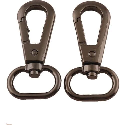 6 pcs Swivel hook Lobster Clasps Gun black Clip Snap Hook Key Chain Ring Outdoor Lanyard Craft Bag Parts Accessories DIY