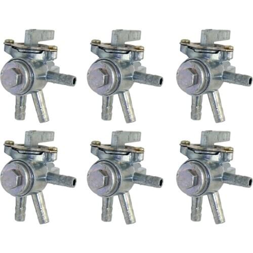 6Pcs / Pack 3 Way Fuel Petcock Tap Valve Switch For Motorcycle Dirt Bike ATV