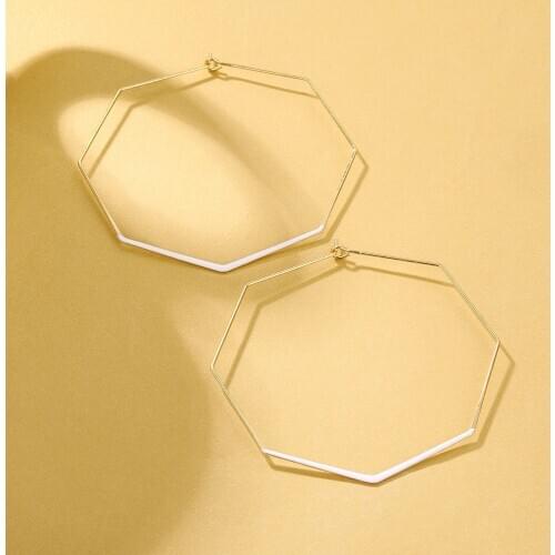 Lost Lady Large Geometric Metal Pendant Statement Earrings for Women Punk Maxi Big Hanging Earrings Wholesale Jewelry Bijoux INS