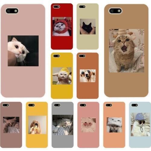 Back Cover Bumper Phone Case 18AS Silicon Soft Tpu Cute cat Bear 5.7 7c 5.7 7x Cases for Huawei Honor 7A 5.45 Pro