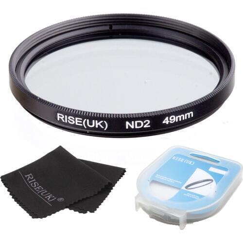 RISE(UK) 49 mm Neutral Density ND2 Filter FOR ALL Camera lens+case +gift