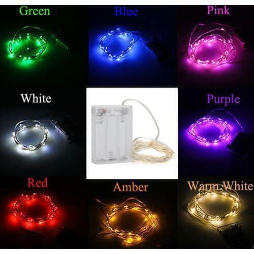 AA Battery Operated 33FT 10M 100 led Christmas Holiday Wedding Party Decoration Festival LED Copper Wire String Fairy Lights