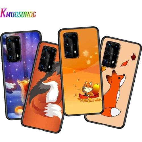 For Huawei P40 P30 P20 Pro Lite E Plus 5G Matte Phone Case The Little Prince Cute Fox for Huawei P10 P9 P8 Lite Phone Cover