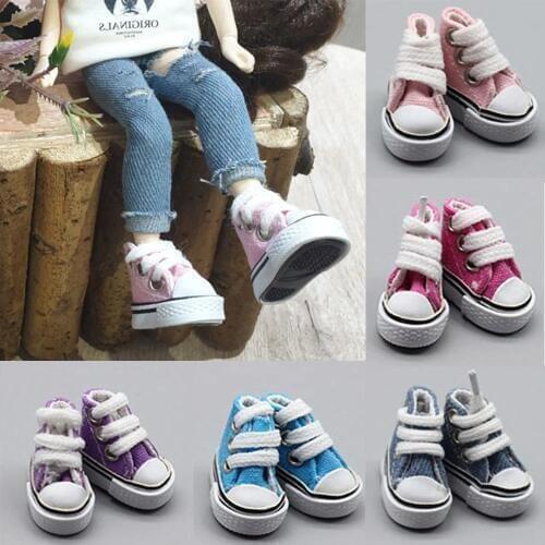 1 Pair 3.5cm Doll Shoes for Blyth Licca Jb Doll Mini Shoes for Russian Doll Sneakers Shoes for 1/6 BJD Doll Doll Accessories