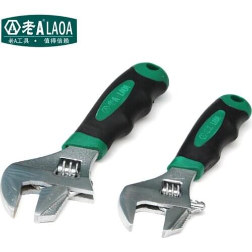 LAOA 6"/ 8" Multifunction Wrench High Quality Adjustable Spanner plastic handle Spanner
