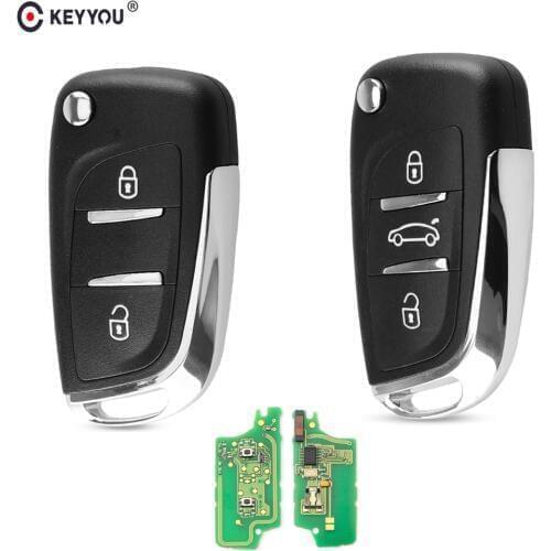 KEYYOU HCA/VA2 Blade CE0536 433MHz ASK Modified Remote Car Key For Citroen C4 C5 C3 C2 PICASSO PCF7961 ID46 2/3 Buttons