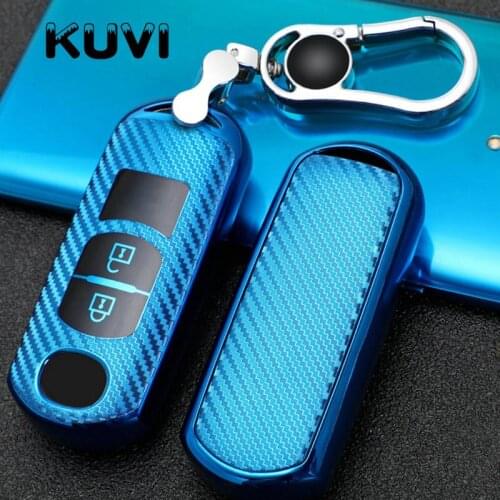 Fashion Car key case full cover protect For Mazda 2356 Demio CX-3 CX-4 CX-5 CX-7 CX8 CX-9 MX5 Axela Atenza 2015-2019 Keychain