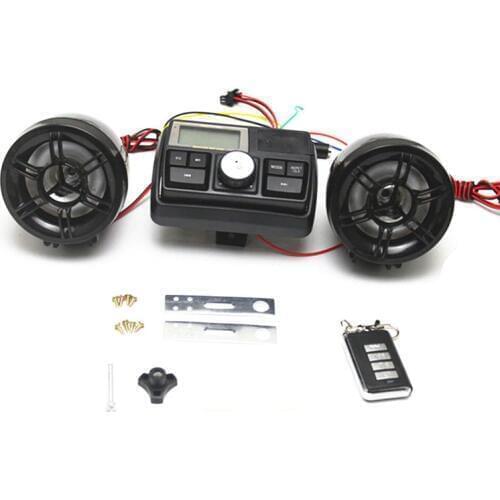 MP3 USB SD Bluetooth Handlebar Audio Amplifier Stereo Speaker System Motorcycle Cruiser Chopper Cafe Racer Old School Bobber Atv