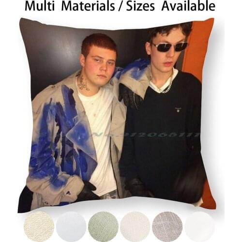 Yung Lean And Bladee Pillow Case Throw Pillow Cover Cotton Linen Flax Bladee Yung Lean Drain Gang Sad Boys Ecco2k Thaiboy